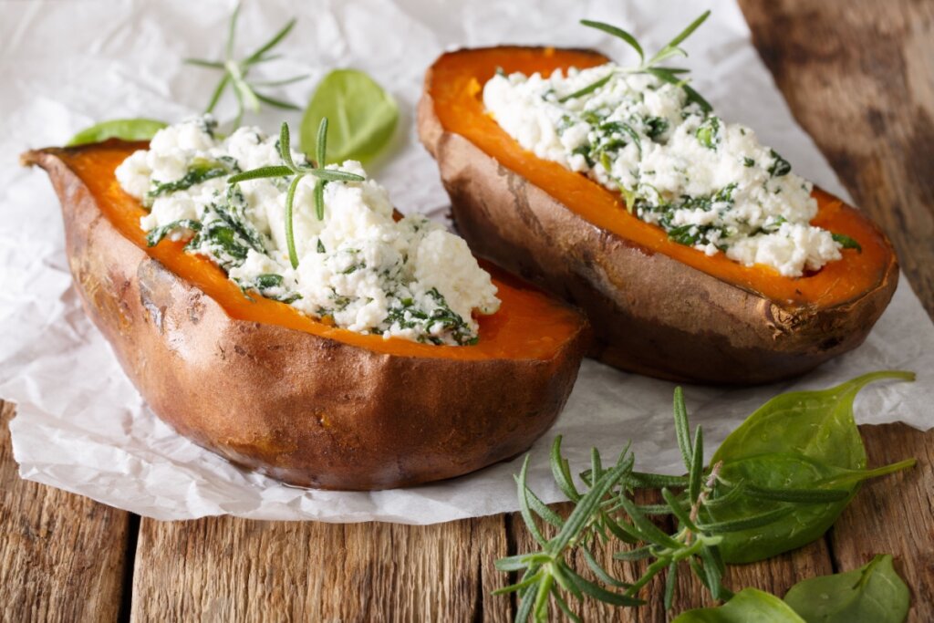 5 receitas proteicas com batata-doce