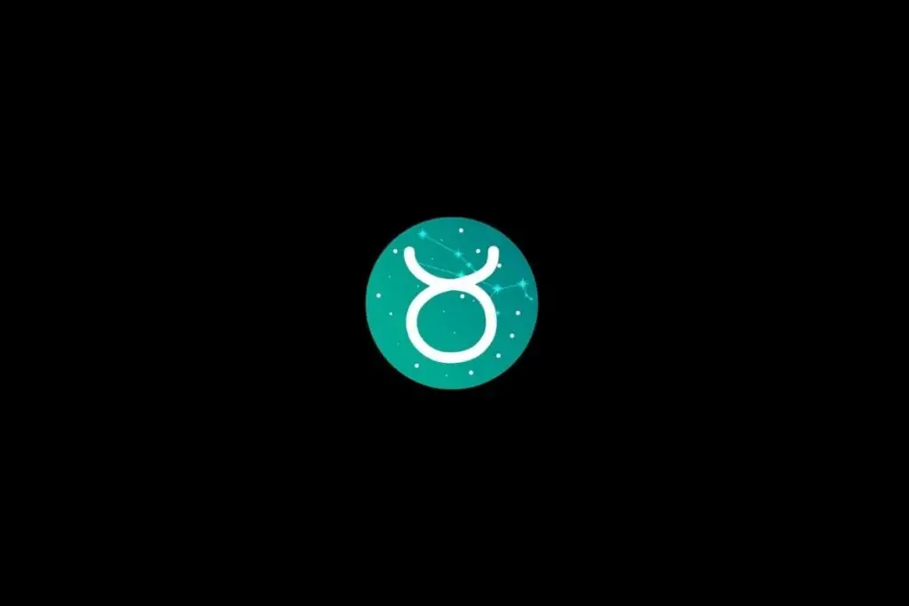 Ilustração do signo de touro emum fundo azul