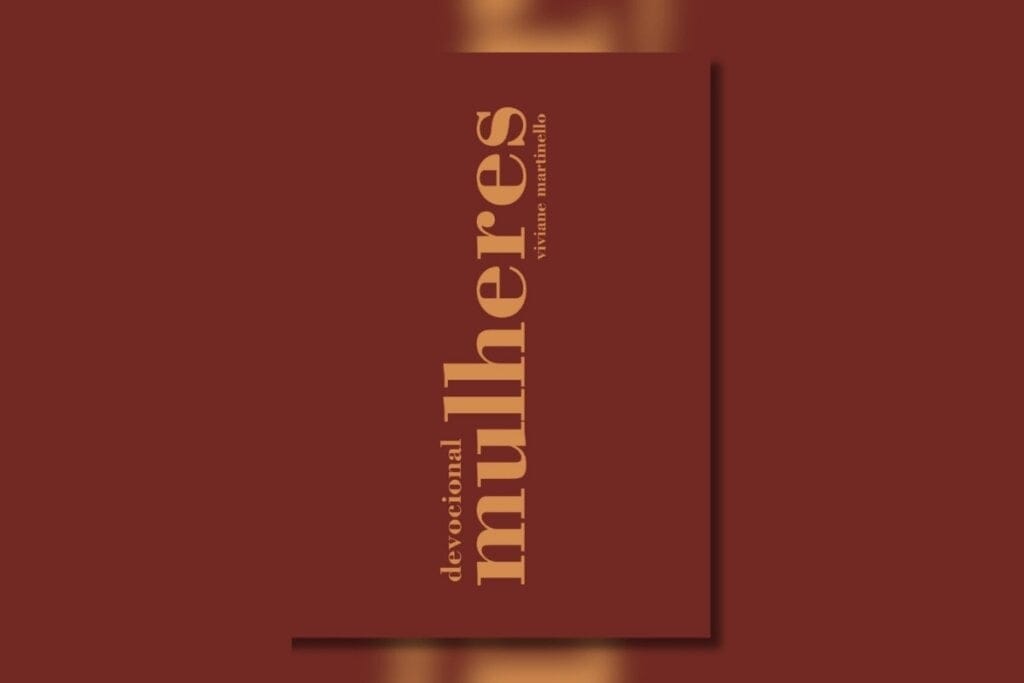 Capa do livro "Devocional Mulheres" na cor vermelho-vinho
