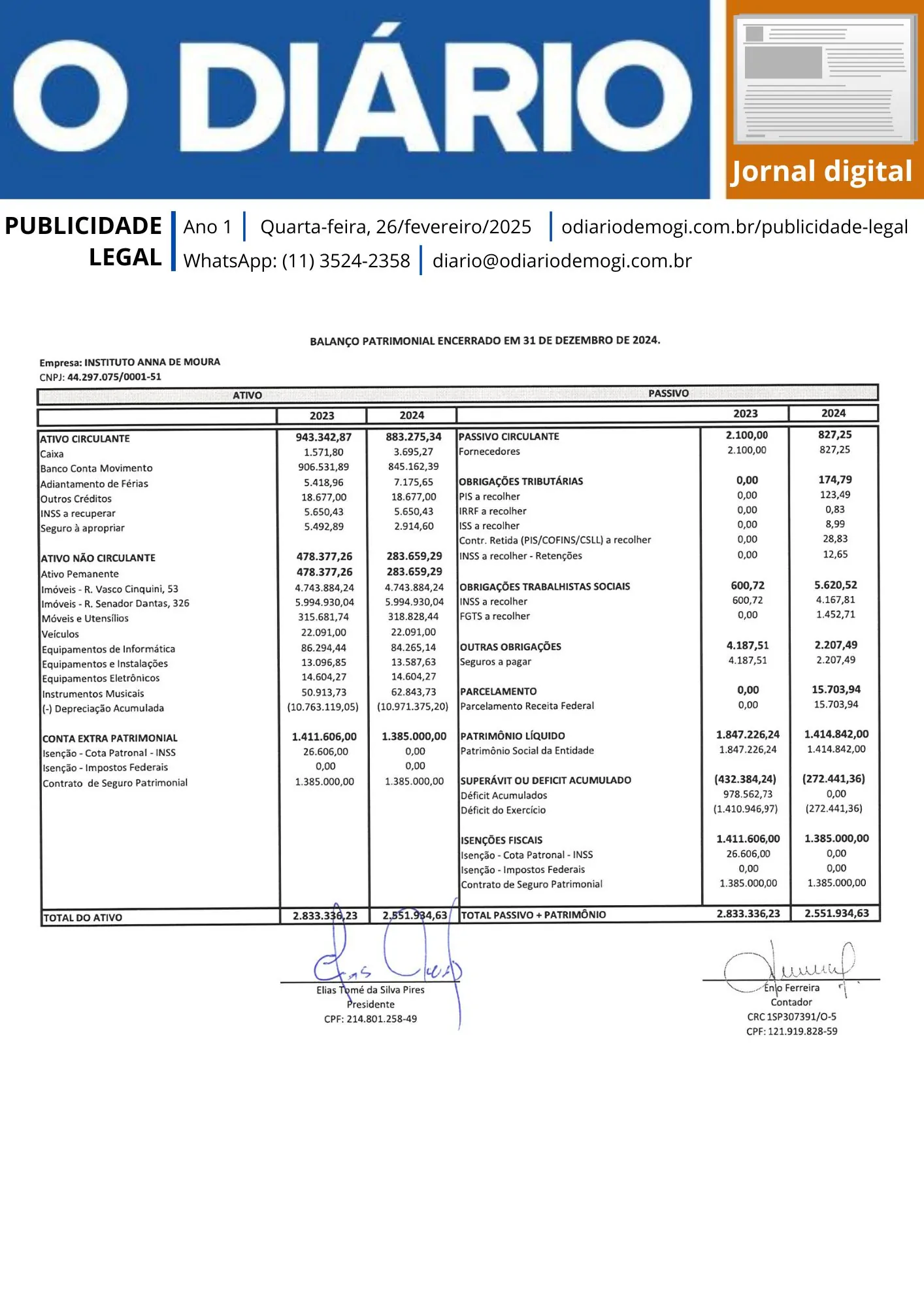 26 de fevereiro de 2025