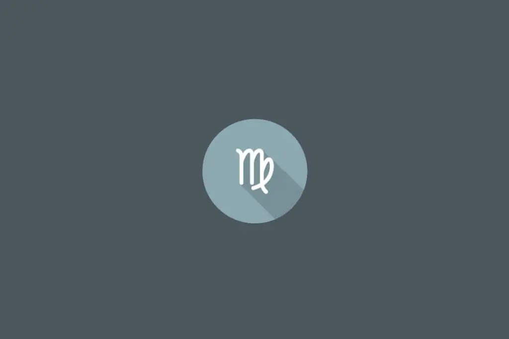 Ilustração do signo de Virgem, caracterizado por um “M” estilizado com uma linha que se curva