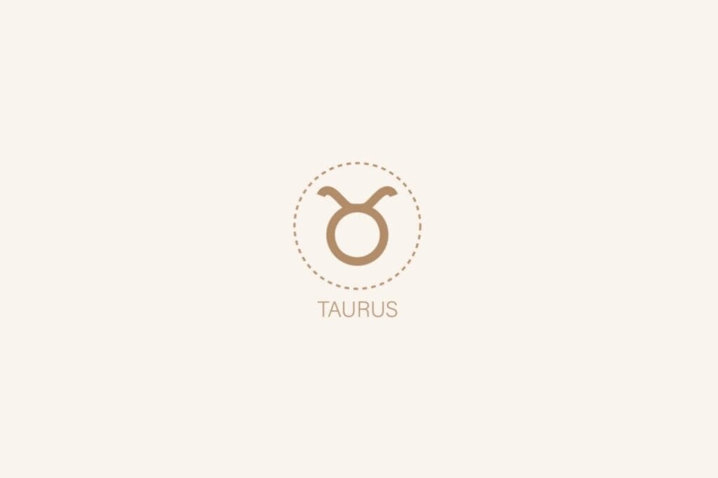 Ilustração do signo de touro em um fundo bege