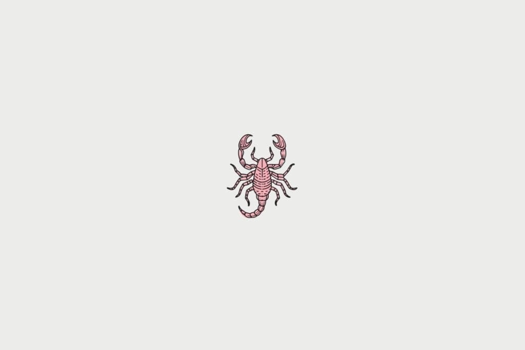 Imagem do símbolo de Escorpião em um fundo cinza