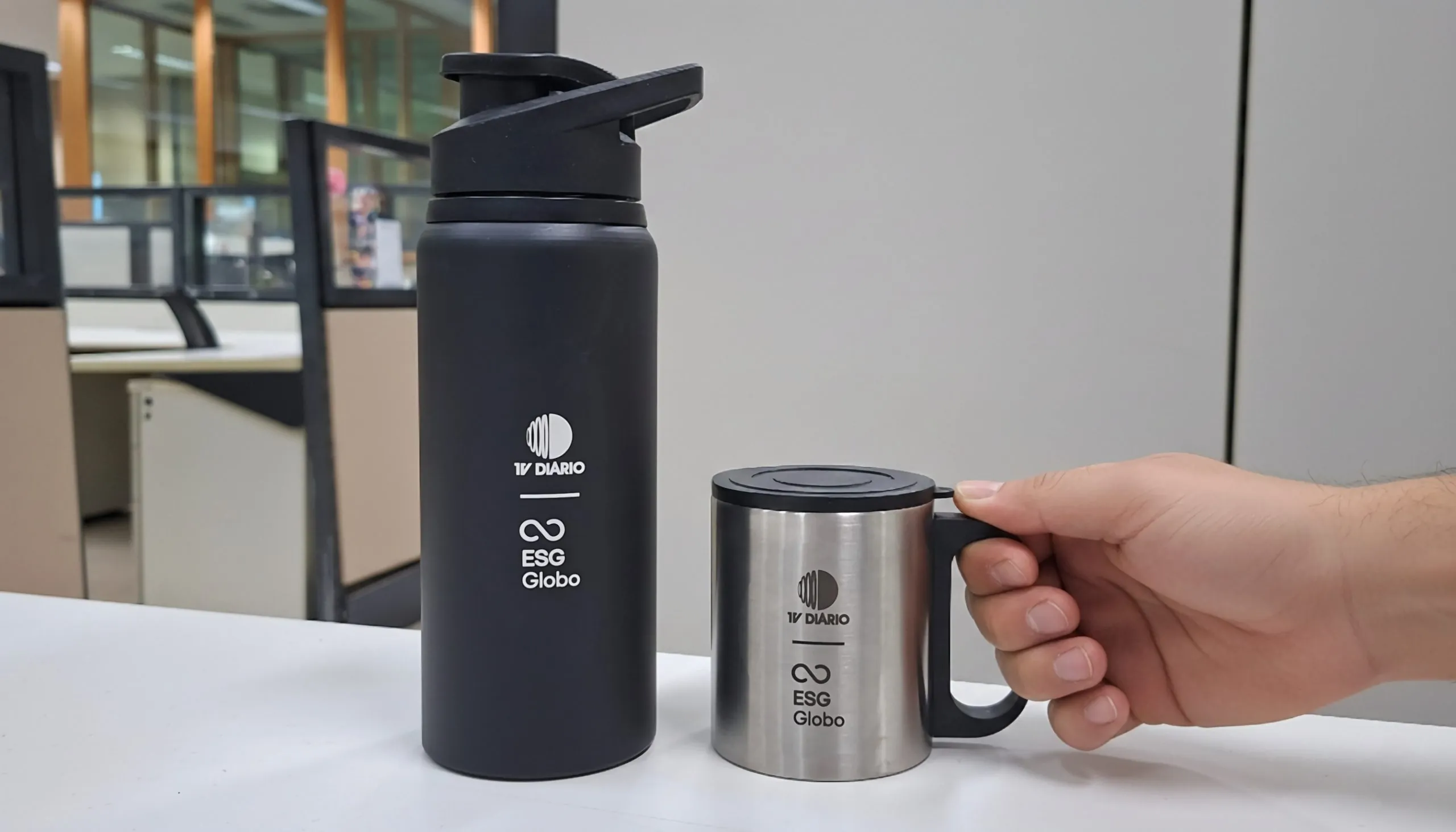 Iniciativa sustentável da TV Diário reduz 8 mil copos descartáveis por mês