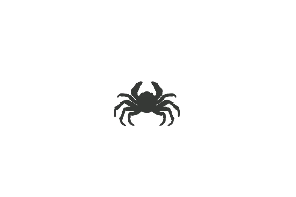 Símbolo do signo de Câncer em preto em fundo branco