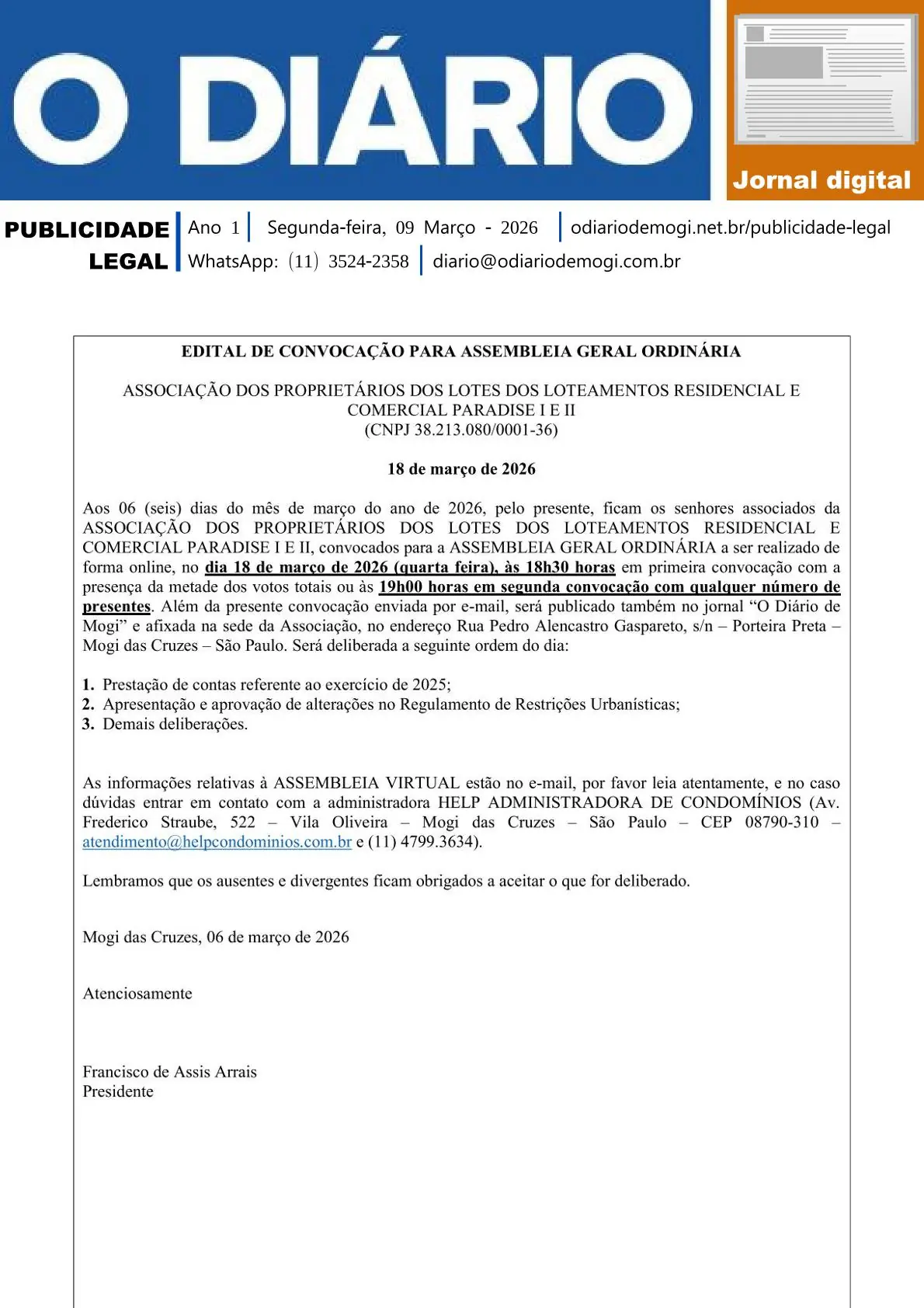 Sexta-feira, 06 de Março 2026