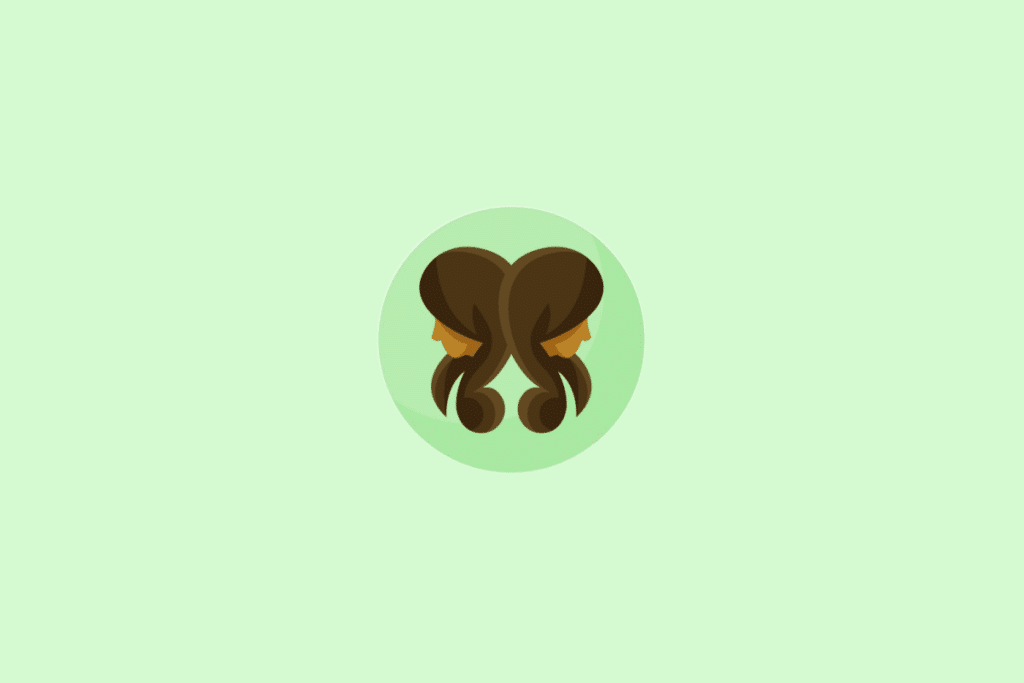 Ilustração estilizada de perfil de duas silhuetas idênticas de mulheres com cabelos castanhos compridos, posicionadas de costas uma para a outra, inseridas em um círculo verde-claro sobre um fundo verde ainda mais claro.