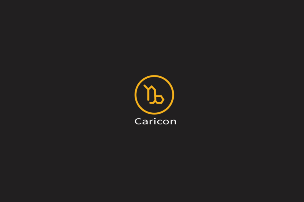 Ilustração do signo de capricórnio em amarelo, dentro de um círculo da mesma cor, centralizado em fundo preto