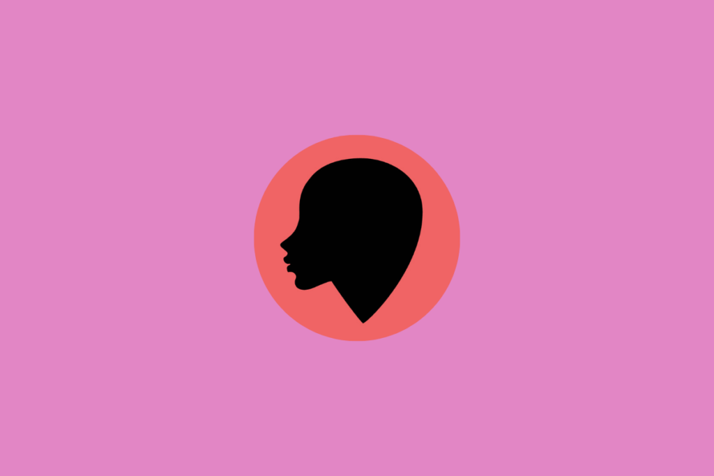 Ilustração do signo de virgem dentro de um círculo vermelho e centralizado em fundo rosa