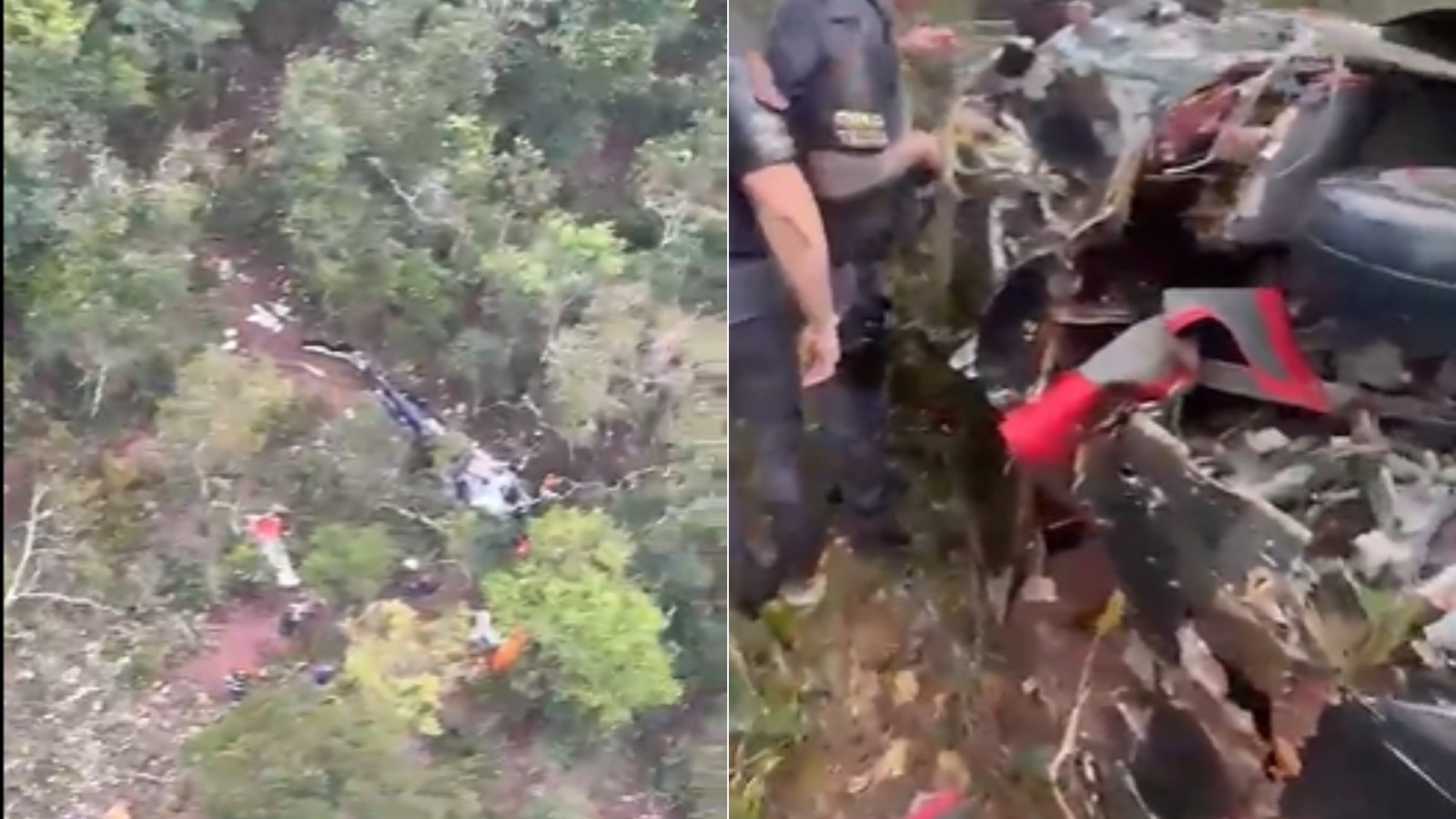 Helicóptero que decolou de Guararema cai em Iaras; três pessoas são resgatadas; veja vídeo